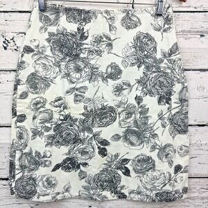 Free People All Over FLoral "Pensil" Sketch Women's Mini Skirt [Size 3]‎
